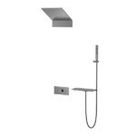 Square Shape designed 3 function solid brass thermostatic wall mounted concelad shower set with large size control board