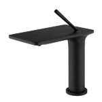 Solid Brass Water Fall Outlet designed Basin Faucet with storage shelf