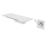 Wall Concealed Solid Brass Water Fall Outlet designed Basin Faucet with storage shelf