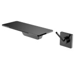 Wall Concealed Solid Brass Water Fall Outlet designed Basin Faucet with storage shelf