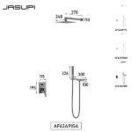 Jasupi Elegant Series 2 function wall mounted concealed shower mixer set