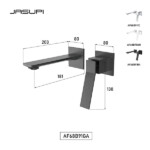 Jasupi Elegant Series Single lever Wall Concealed Solid Brass hot & cold Basin Faucet
