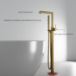 Jasupi Ring Series Floor Mounted Single Lever Bathtub Faucet Mixer